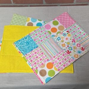 Colorful Handmade Patchwork Placemats Set Of 4